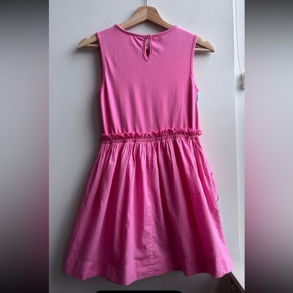 Mini Boden Safari Appliqué Pink Elephant Rainbow Dress - Picture 11 of 12